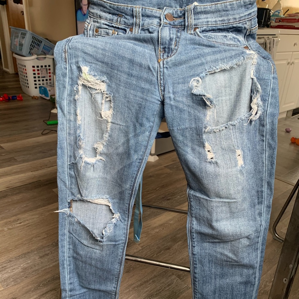 Distressed jeans